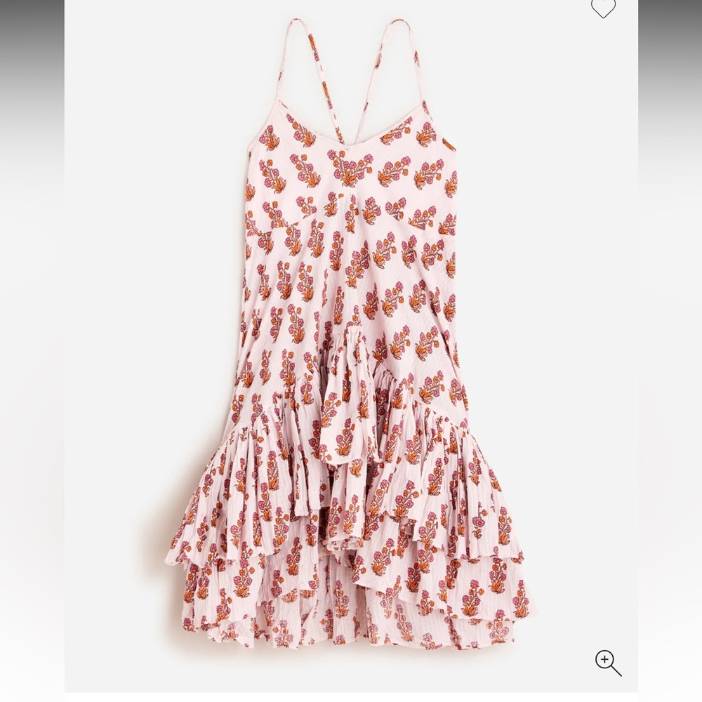 J Crew Soft Gauze Cotton Tiered Beach Dress - Picture 2 of 4
